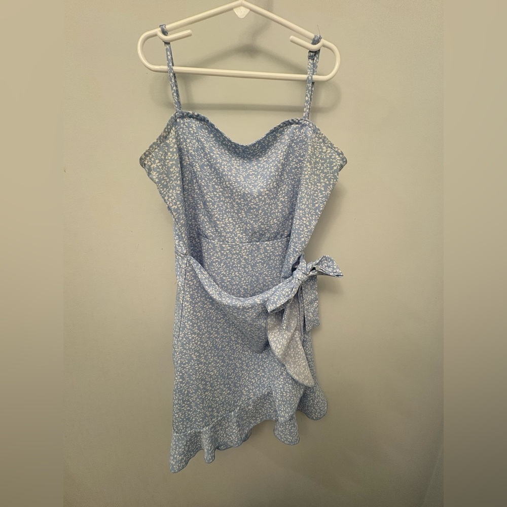 blue floral amazon dress size xs